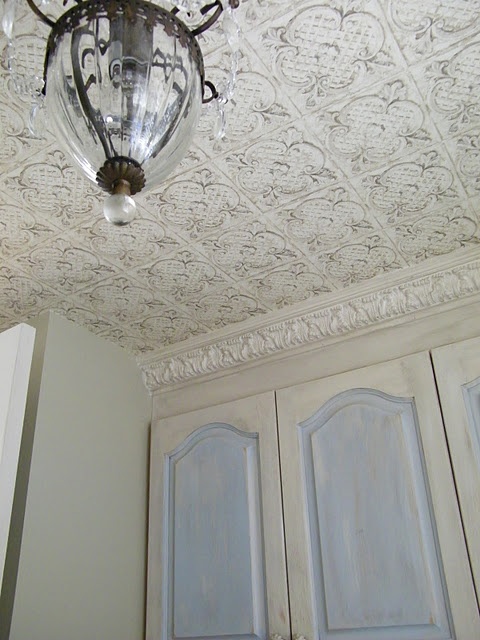Pressed Tin Ceiling Is Actually Printed Wallpaper Via Maison Decor