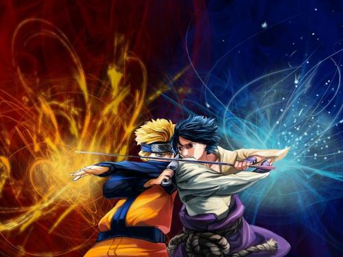 Naruto Vs Sasuke Widescreen Wallpaper