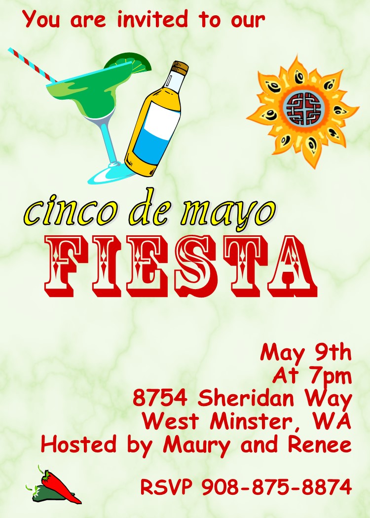 Cinco De Mayo Party Invitations New For May