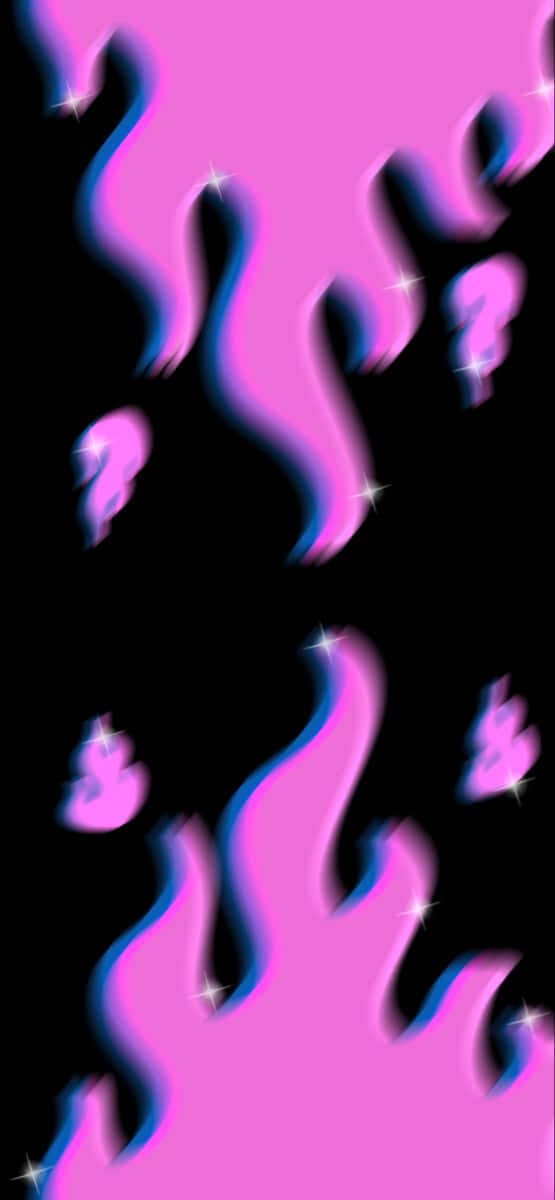 Celebrate With Pink Flames Wallpaper