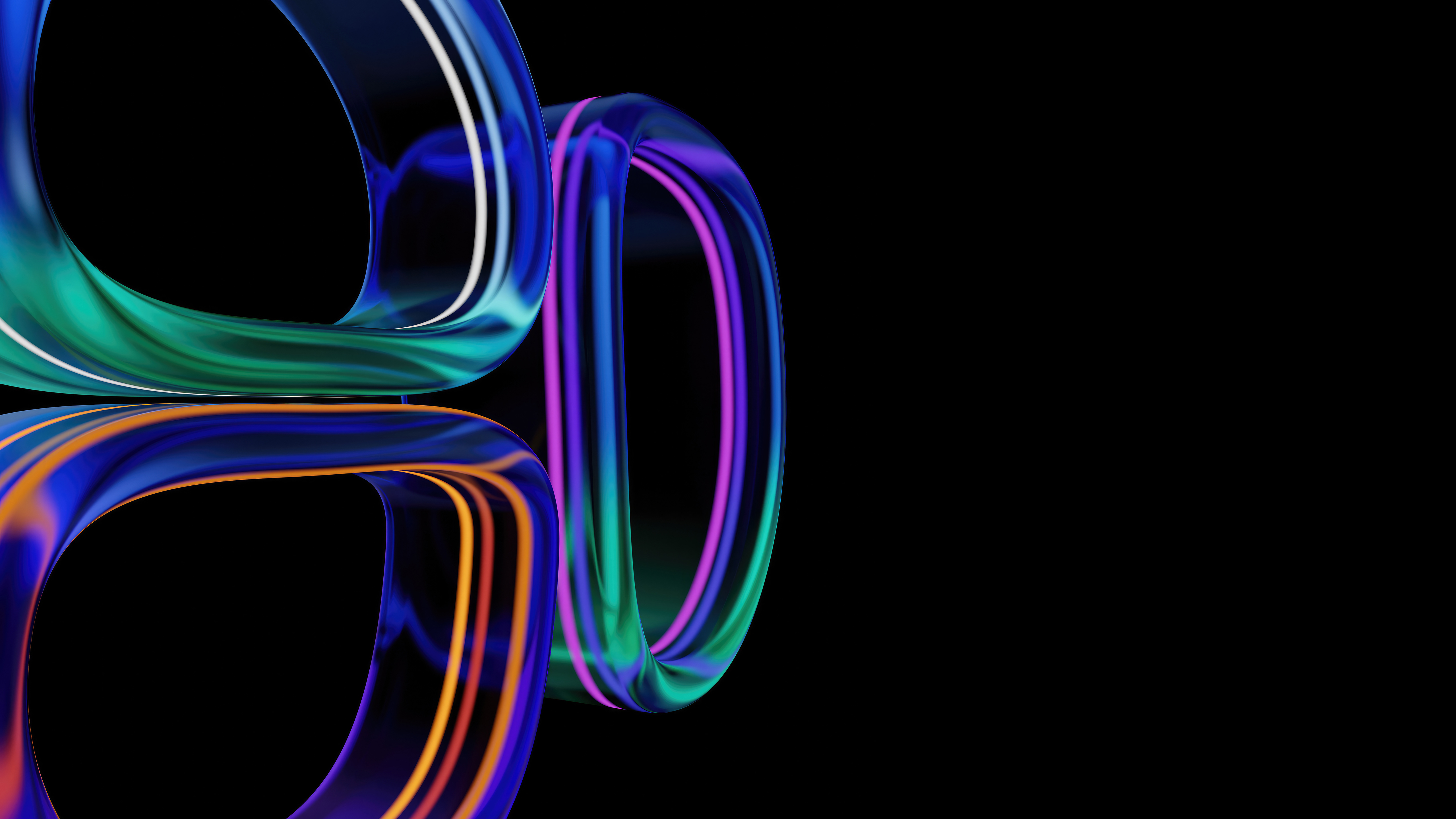Abstract Square Glass Forms 3d Wallpaper HD 4k