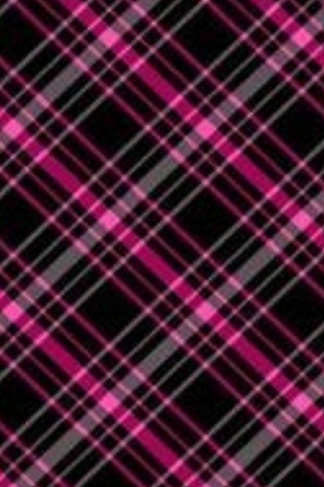 Wallpaper for iPhone Black Pink Plaids