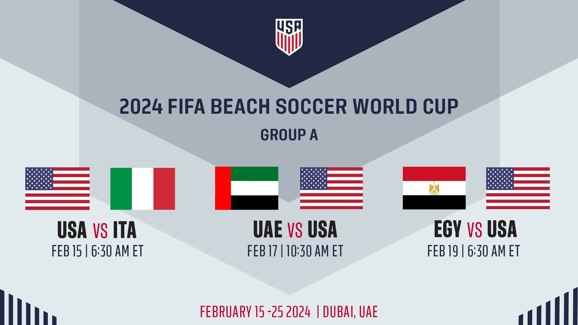 U S Men Beach Soccer National Team To Face Italy United Arab