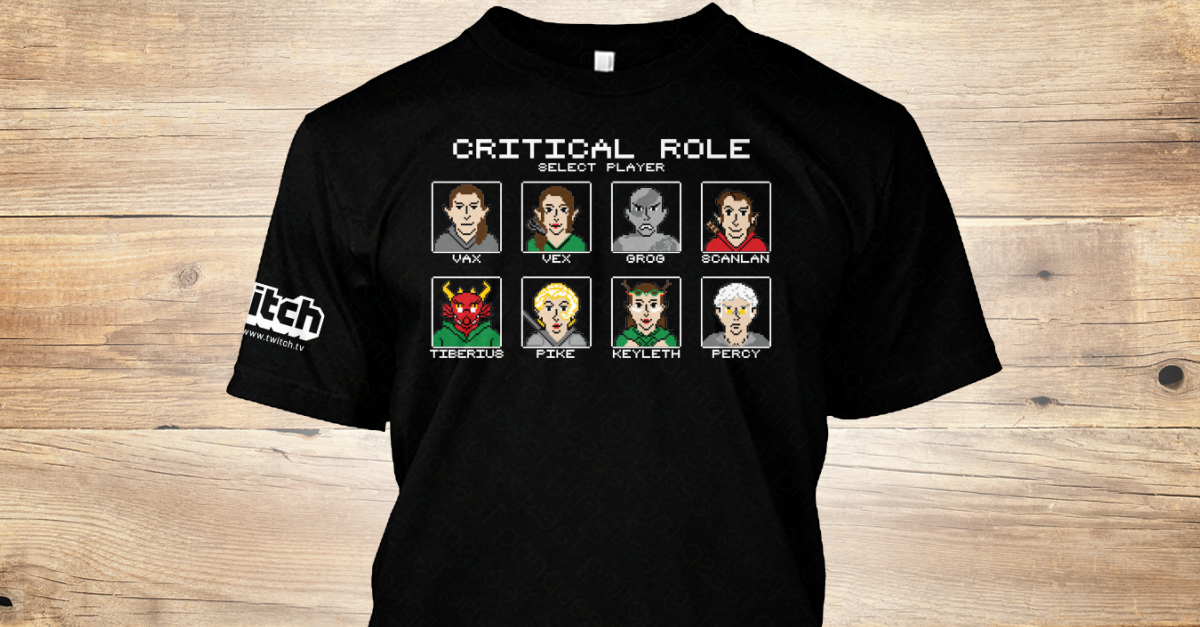 Critical Role Select Player Limited Tee Teespring