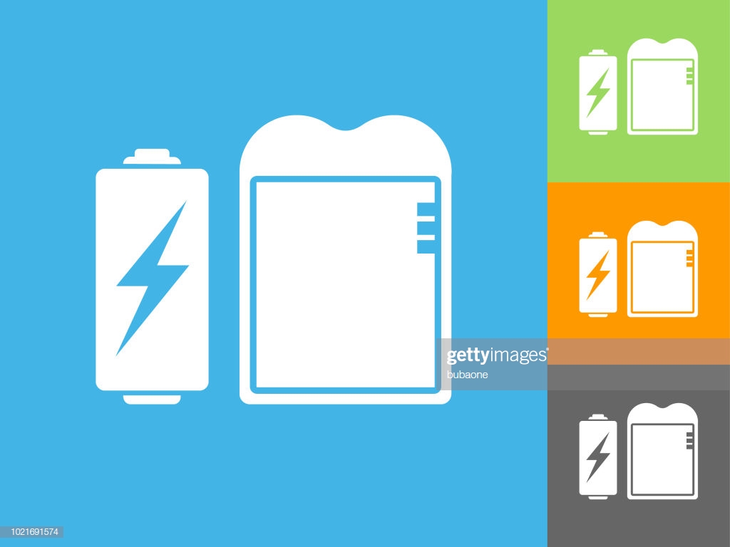 Film Roll And Darkroom Flat Icon On Blue Background Stock