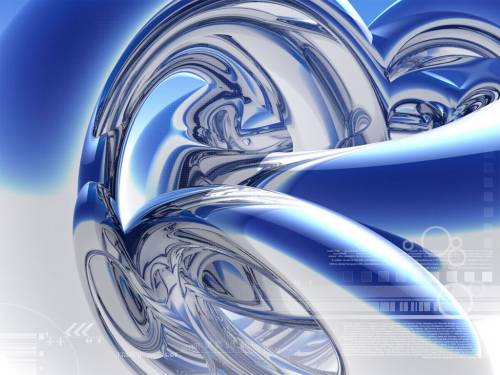 Wallpaper image Silver curve Abstract 3D Digital Art Navy sapphire
