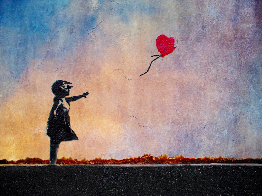 Banksy Girl And Balloon By Picture Frame