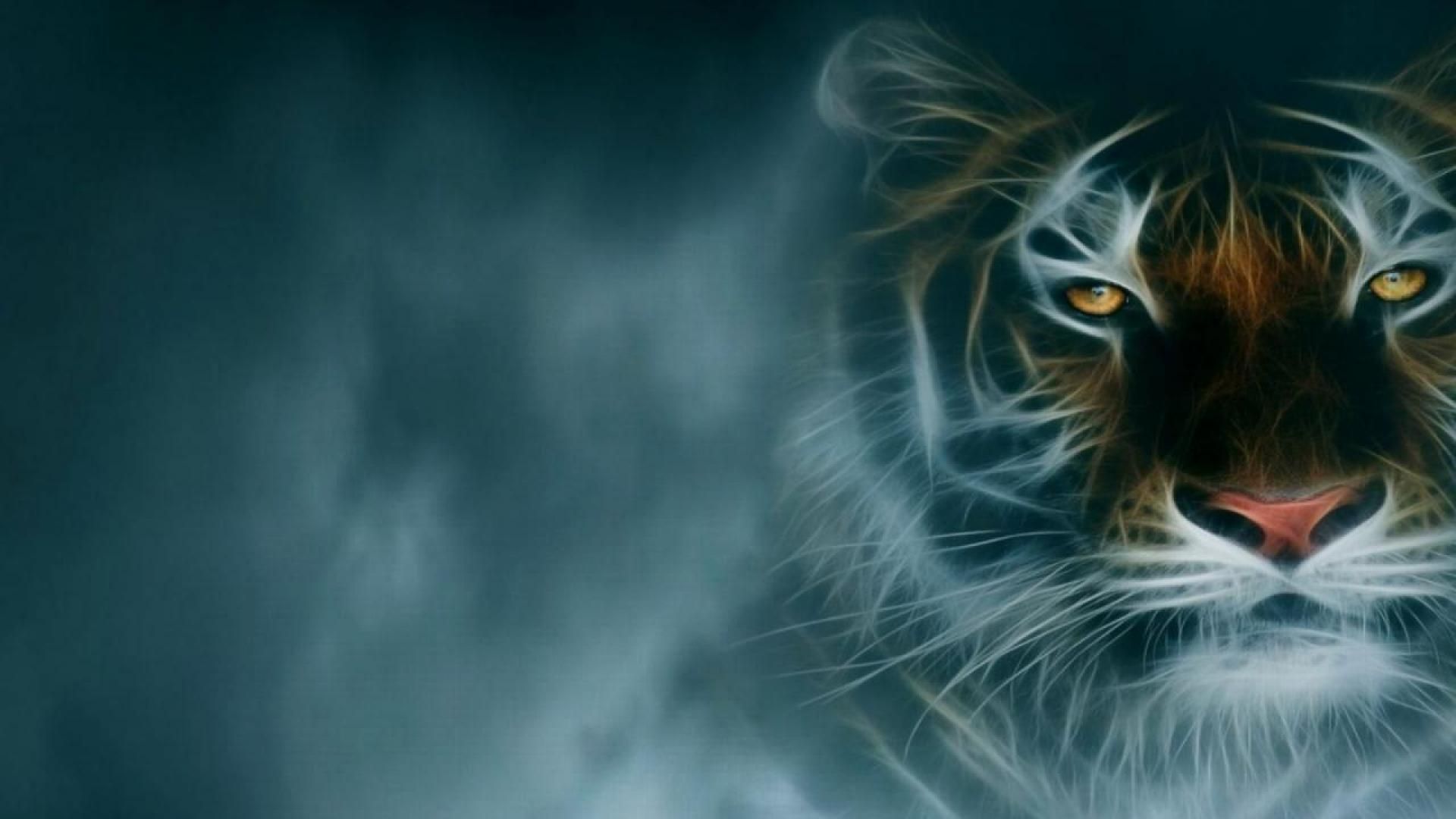 Fractal Tiger HD Desktop Background Wallpaper Tigers