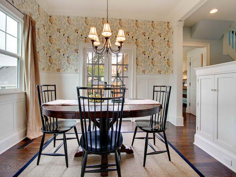 Free download photograph above is segment of Dining Room Wallpaper