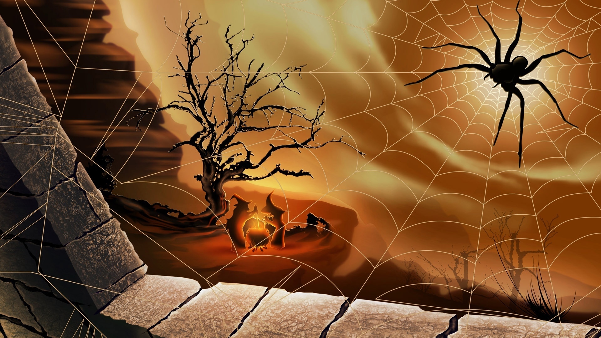 Halloween Spider X HDtv 1080p Wallpaper