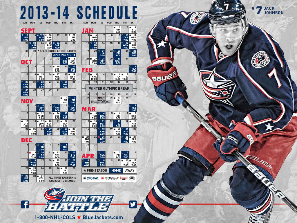 Columbus Blue Jackets Schedule