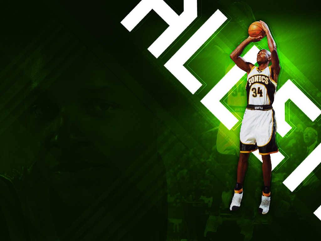 Ray Allen Shooting Wallpaper Cool Seattle Supersonics