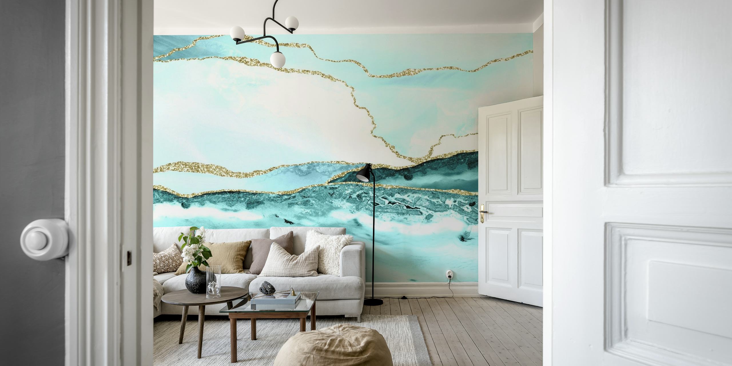 Teal Marble Wallpaper