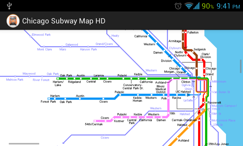 Chicago Subway Map HD Wallpaper