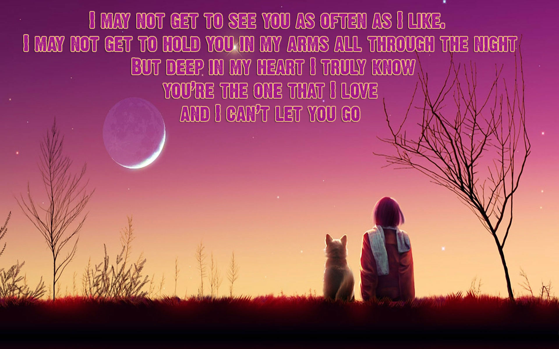 Cute Long Distance Relationship Quote Hd Wallpaper