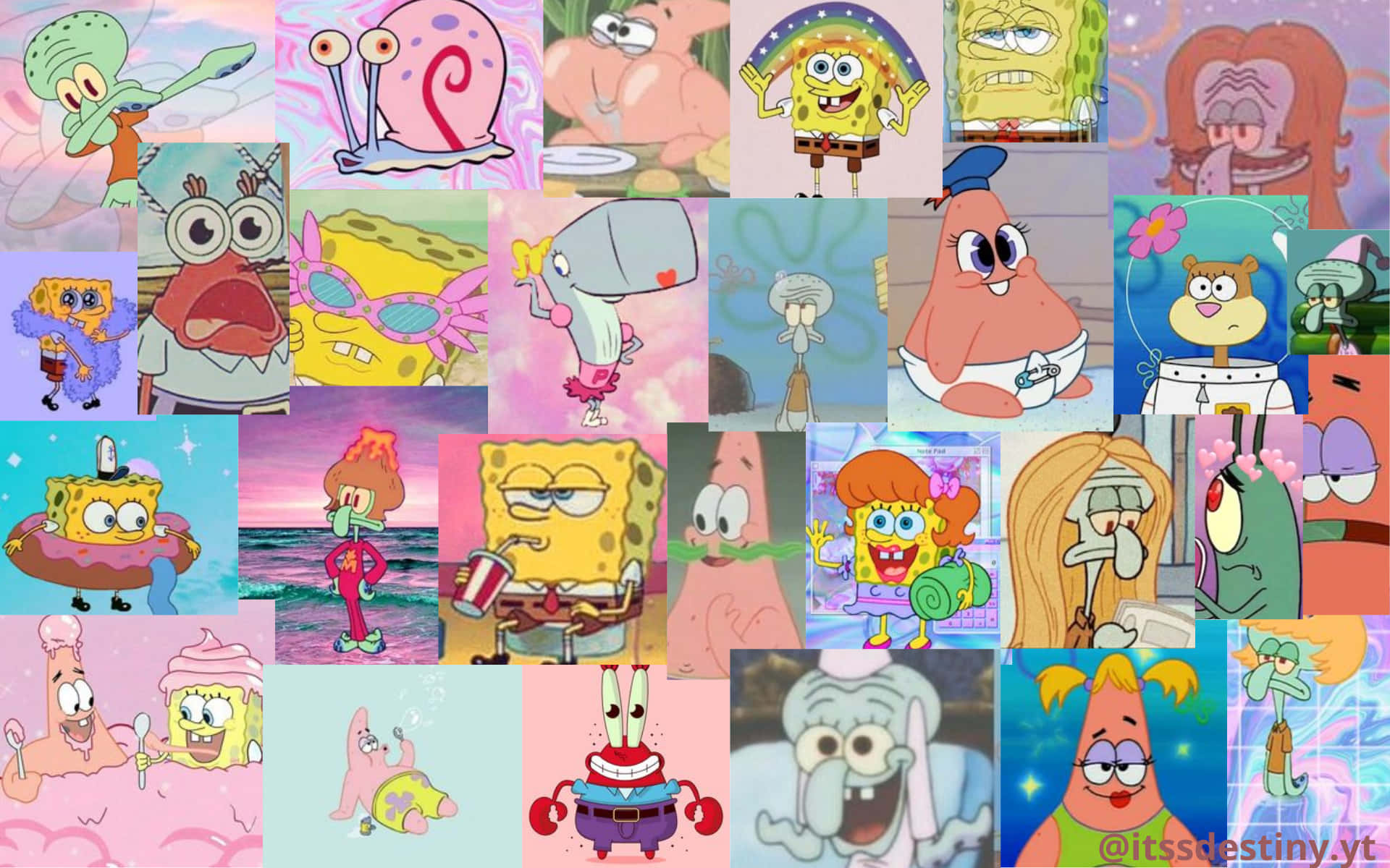 Aesthetic Spongebob Laptop Wallpaper