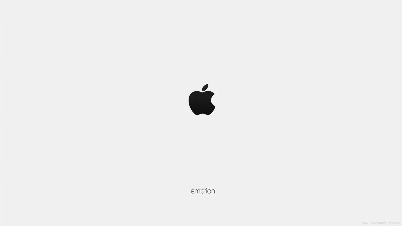 Apple Emotion White Wallpaper Desktop Background For