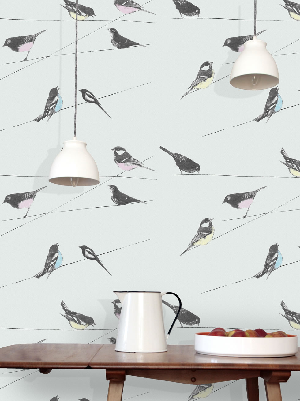 Home Shop Wallpaper Collection 1 Garden Birds Blue