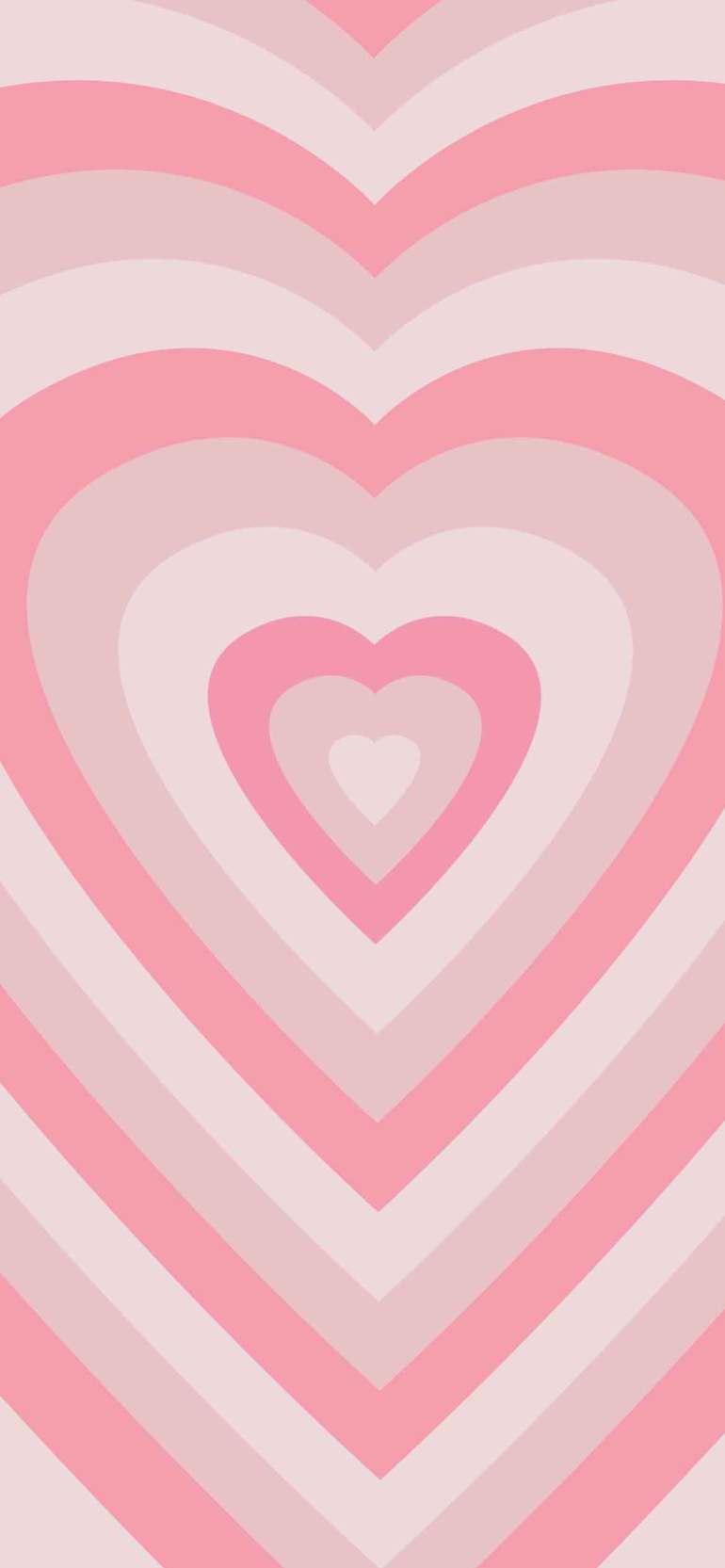 Pink Aesthetic Pictures Layered Heart Shapes Wallpaper For