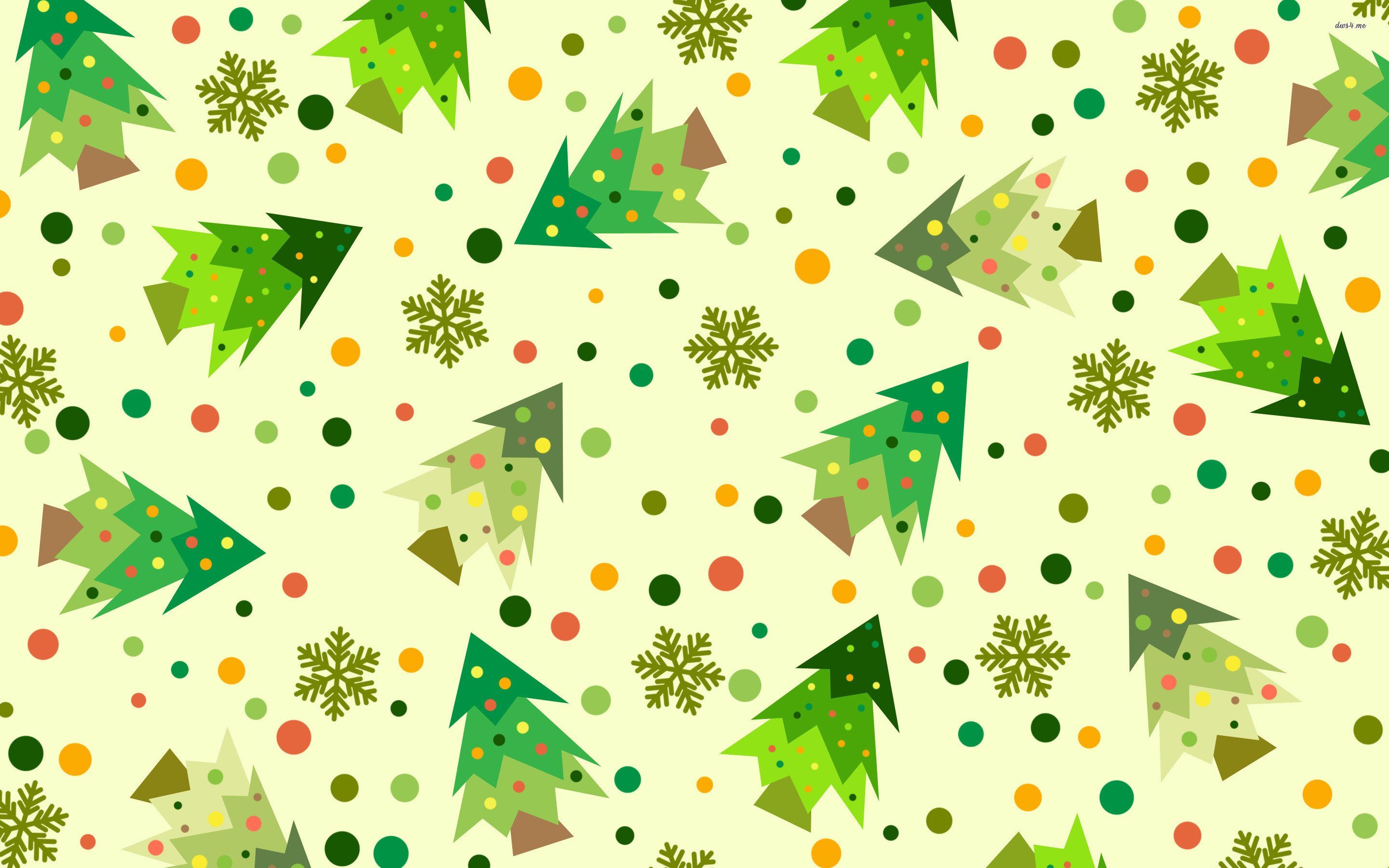 Christmas Pattern Wallpaper Tree