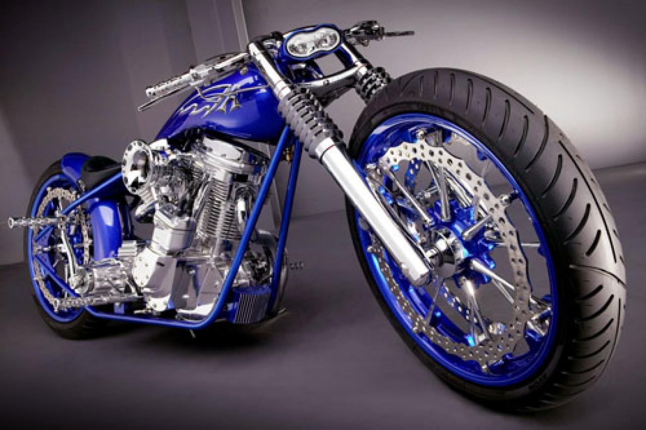 Blue Harley Davidson Motorcycle Wallpaper