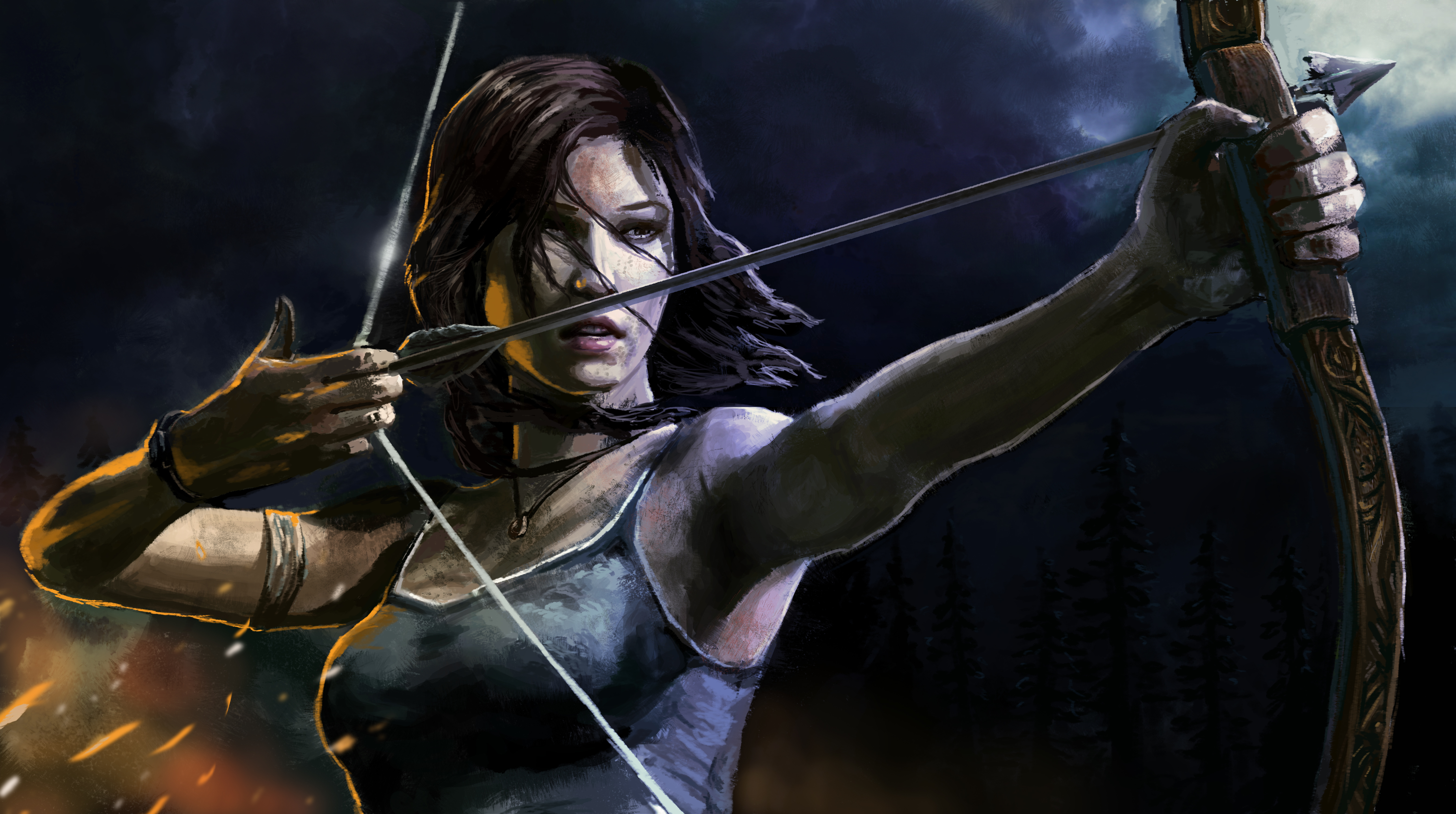 Photo Young Woman Tomb Raider Archers