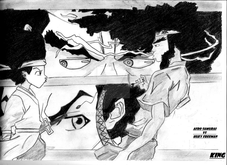 Afro Samurai Vs Huey Man By Njabz D4hurit Wallpaper