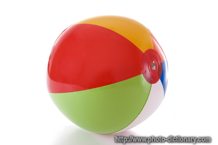 Beach Ball Photo Picture Definition Word And Phrase