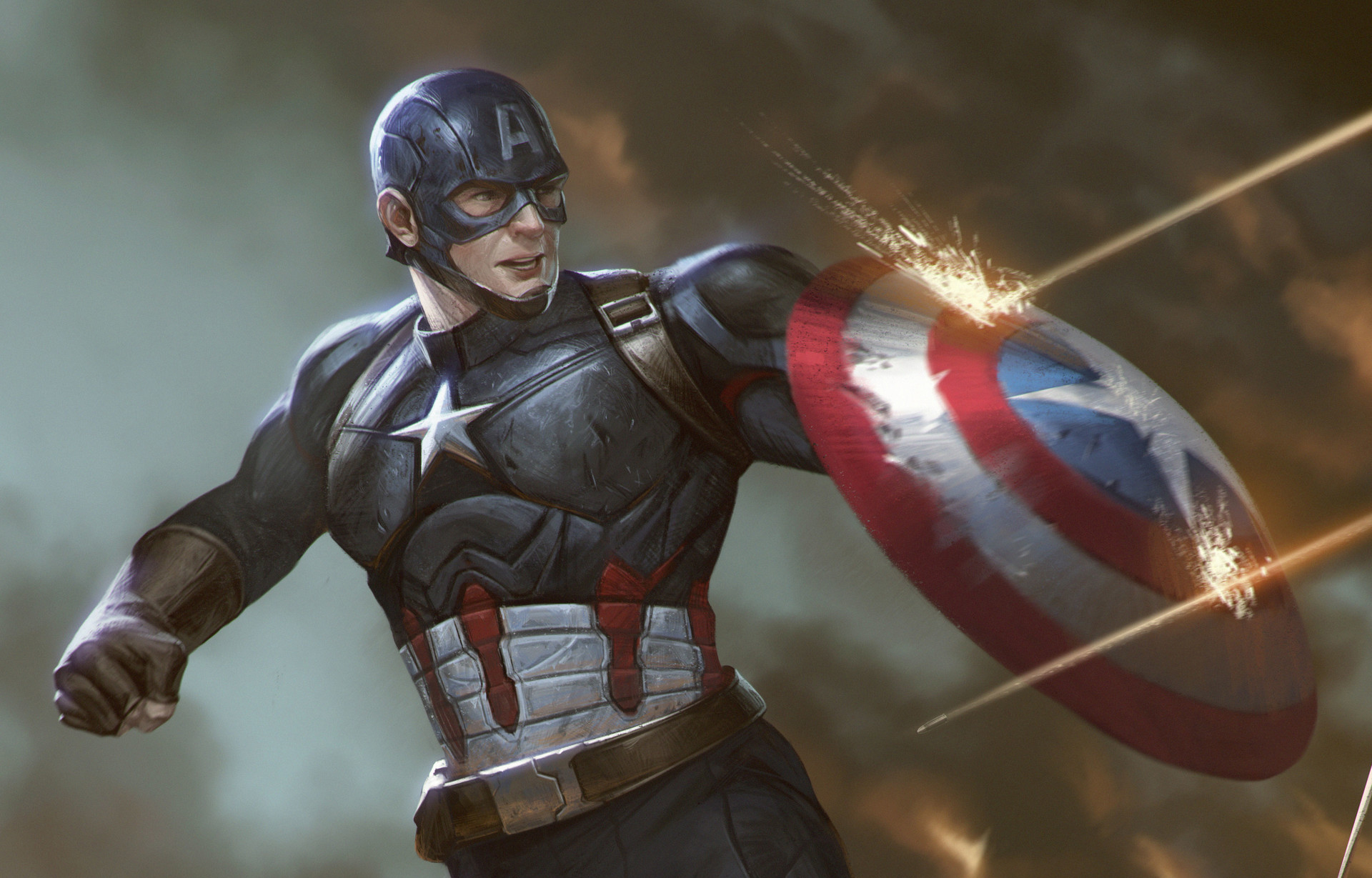 Captain America Shield Artwork HD Wallpaper Superheroes