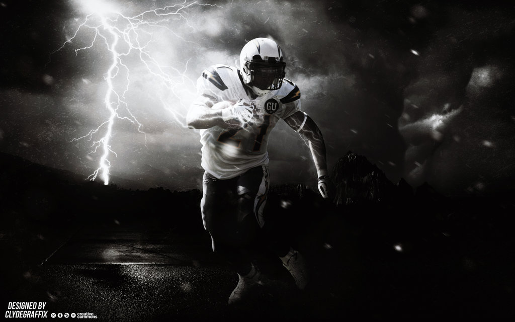 Ladainian Tomlinson Charged Up Wallpaper By Clydegraffix On