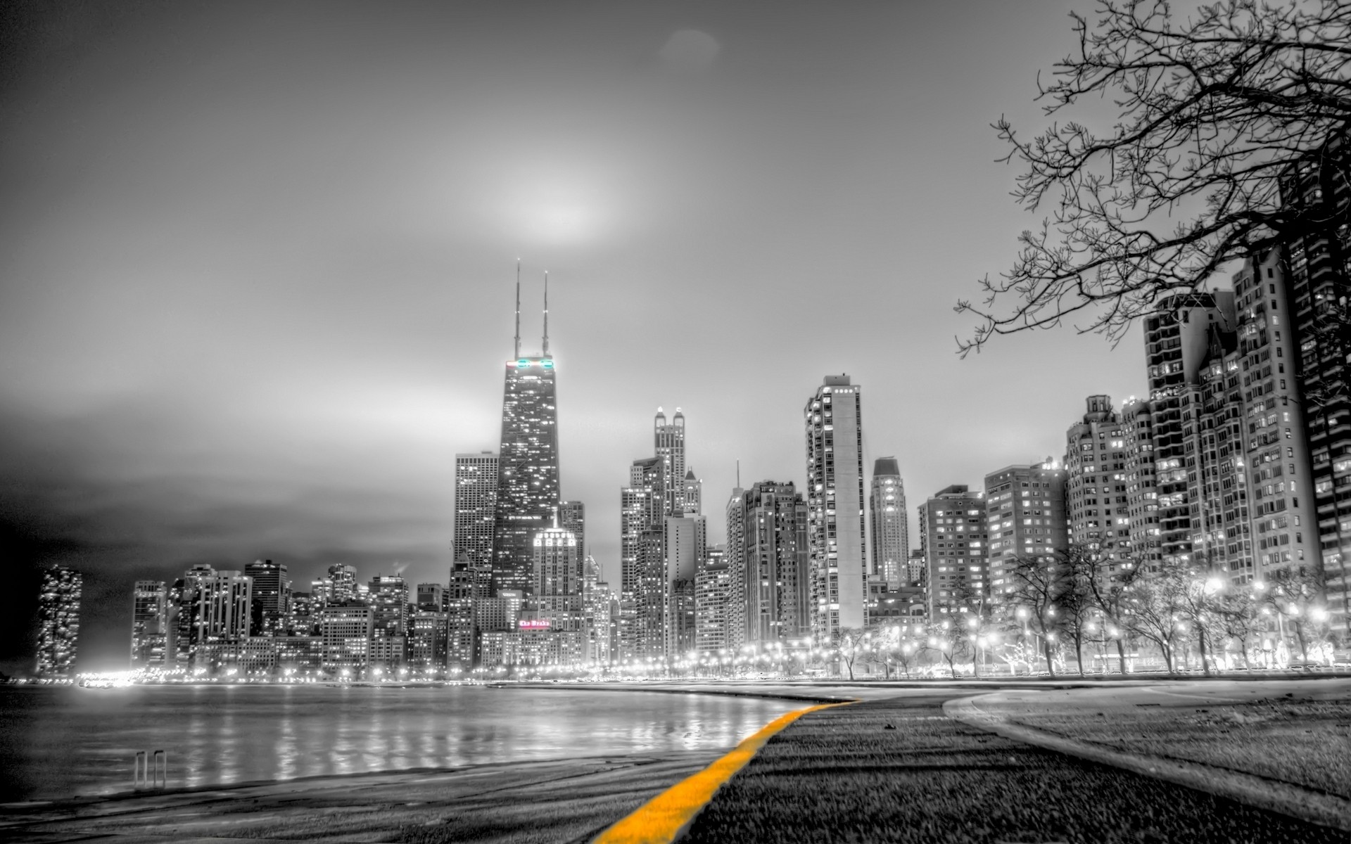 skylines chicago buildings amazing wide black and white new wallpapers 1920x1200