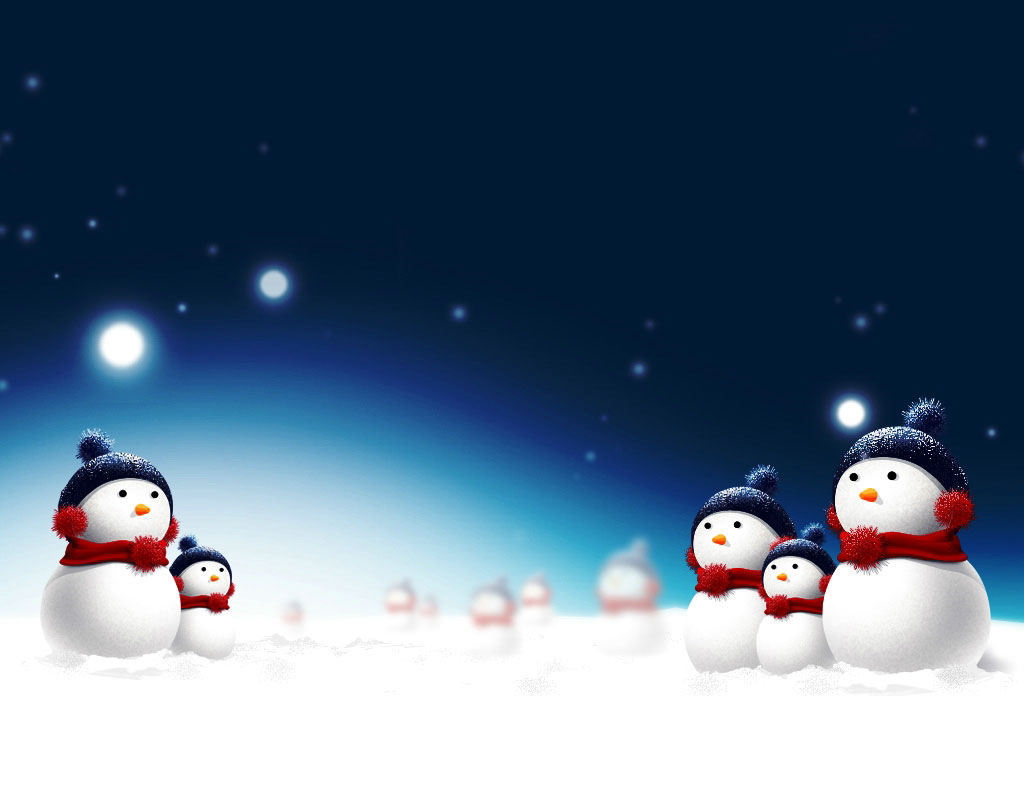 Animals Zoo Park Christmas Snowman Wallpaper For