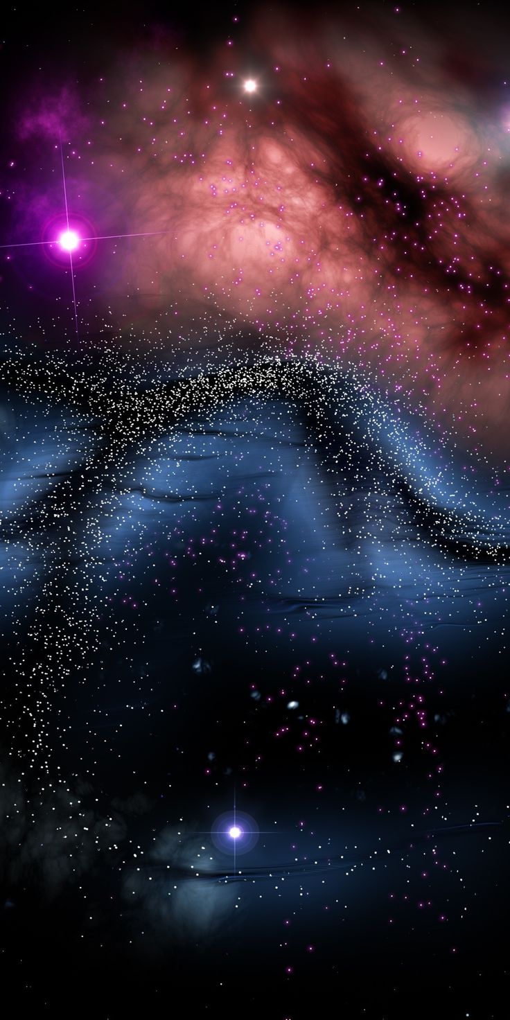 1080x2160 Nebula clouds colorful art wallpaper Sparkle