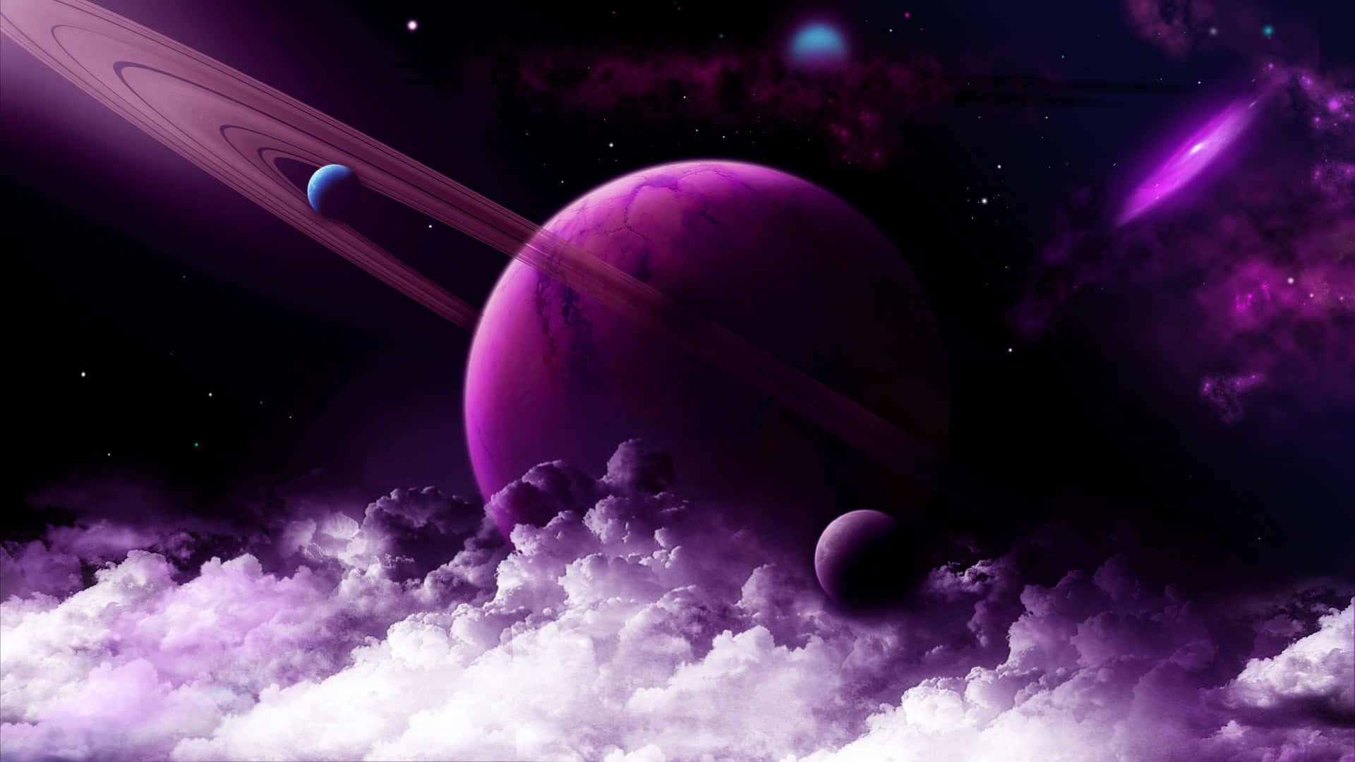Explore The Purple Galaxy Wallpaper