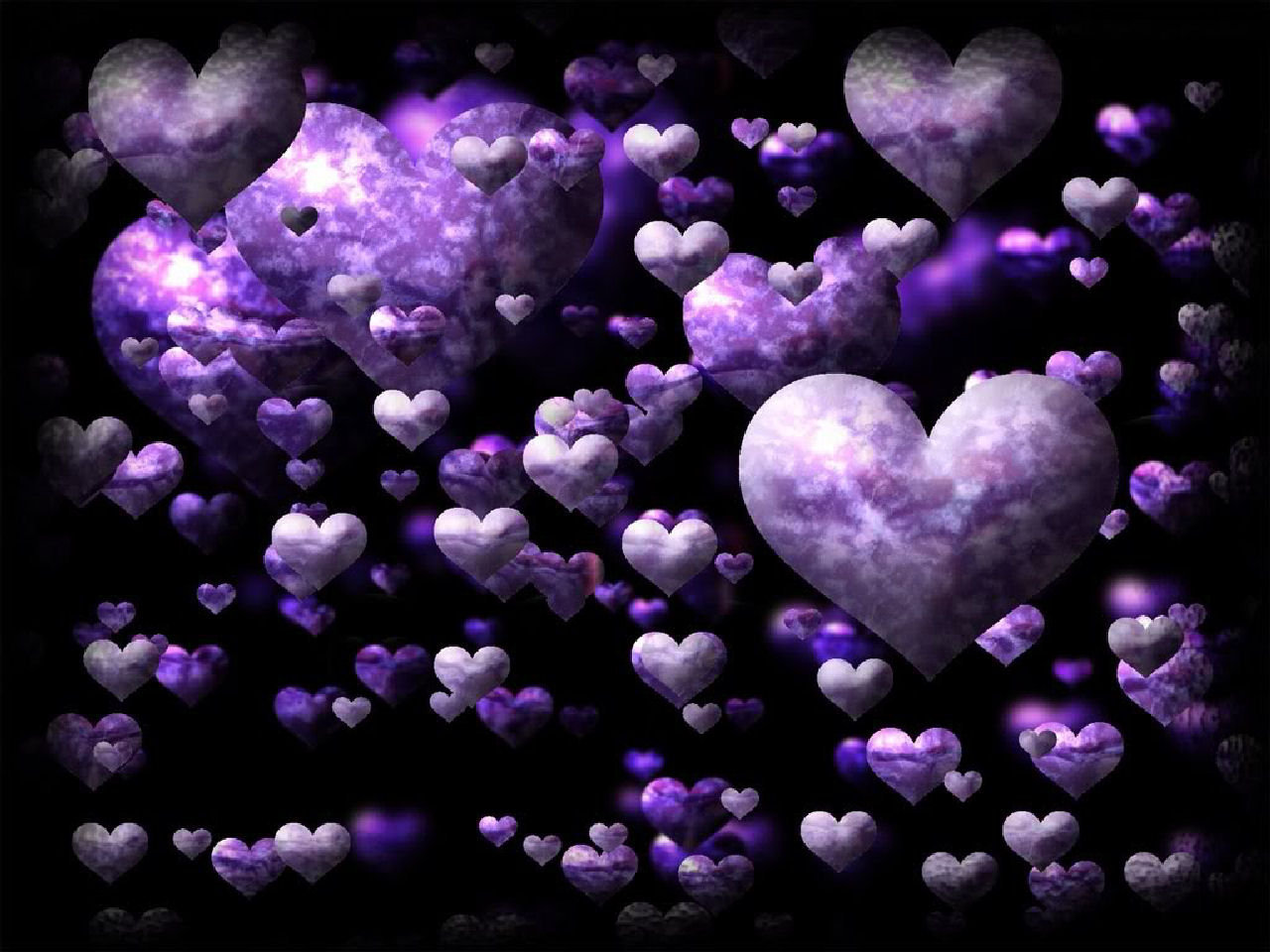 Artistic Love Purple Wallpaper
