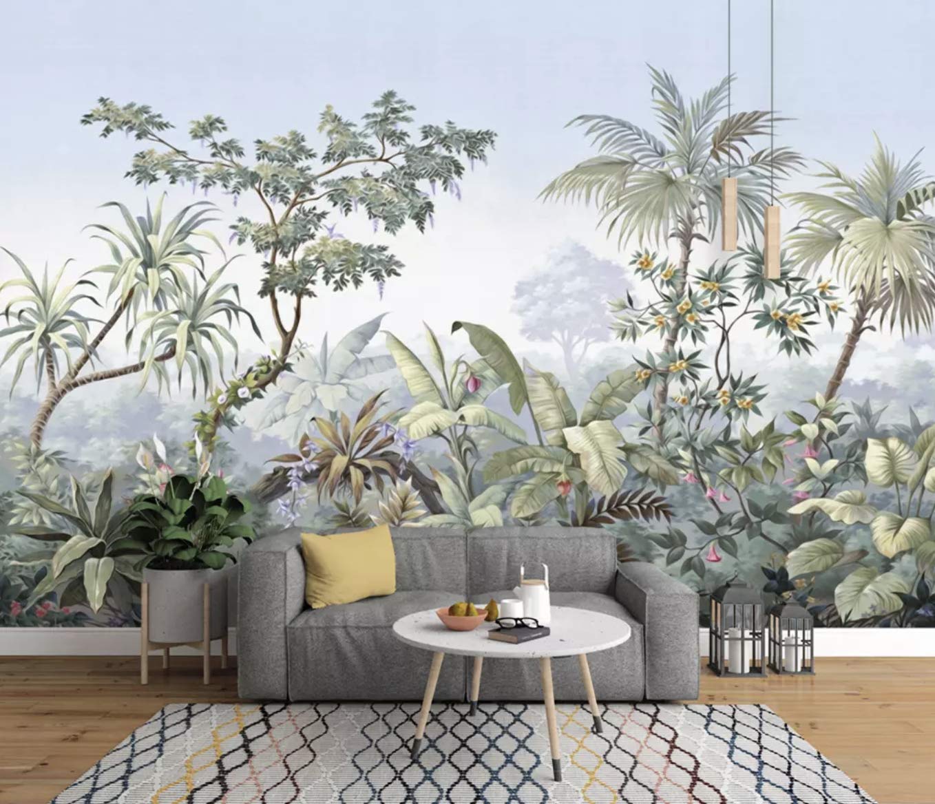 Wall mural Jungle Kingdom shades of green  Wallpaper from the 70s