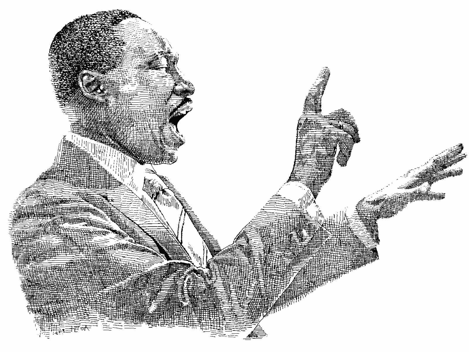 Martin Luther King Jr Day Silhouette