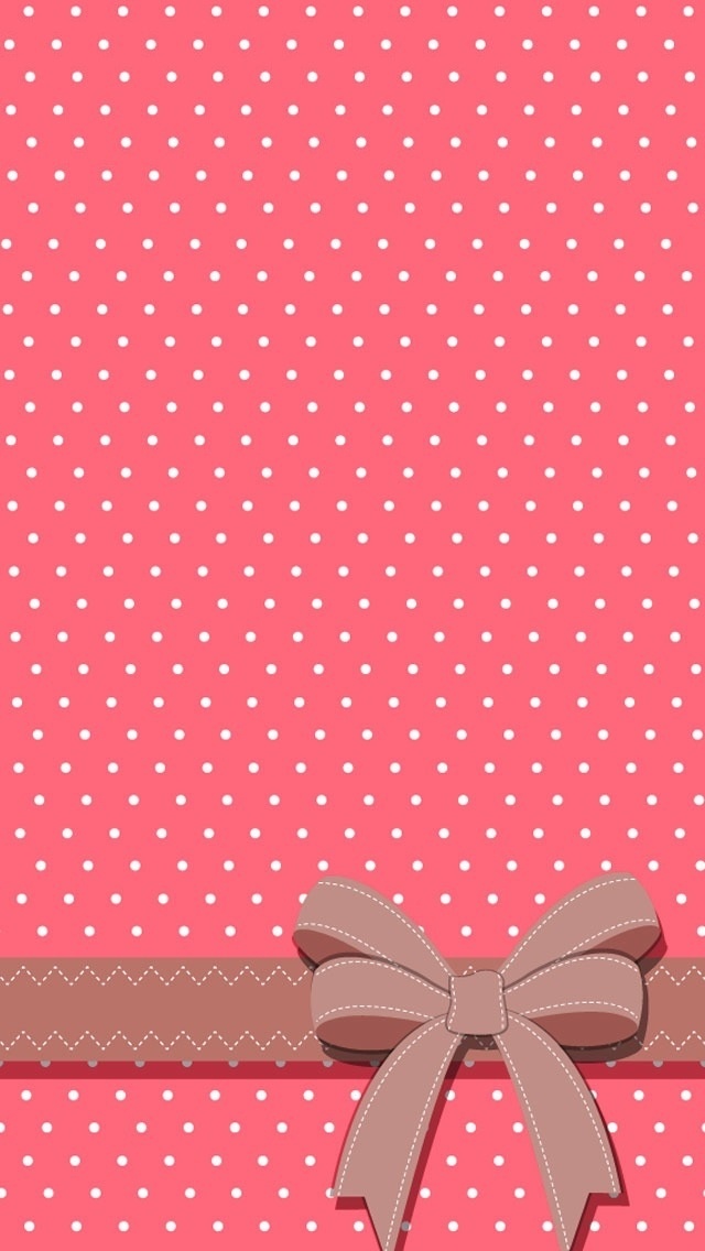 Polka Dot Pink And White iPhone Wallpaper Also Good For Other Phones