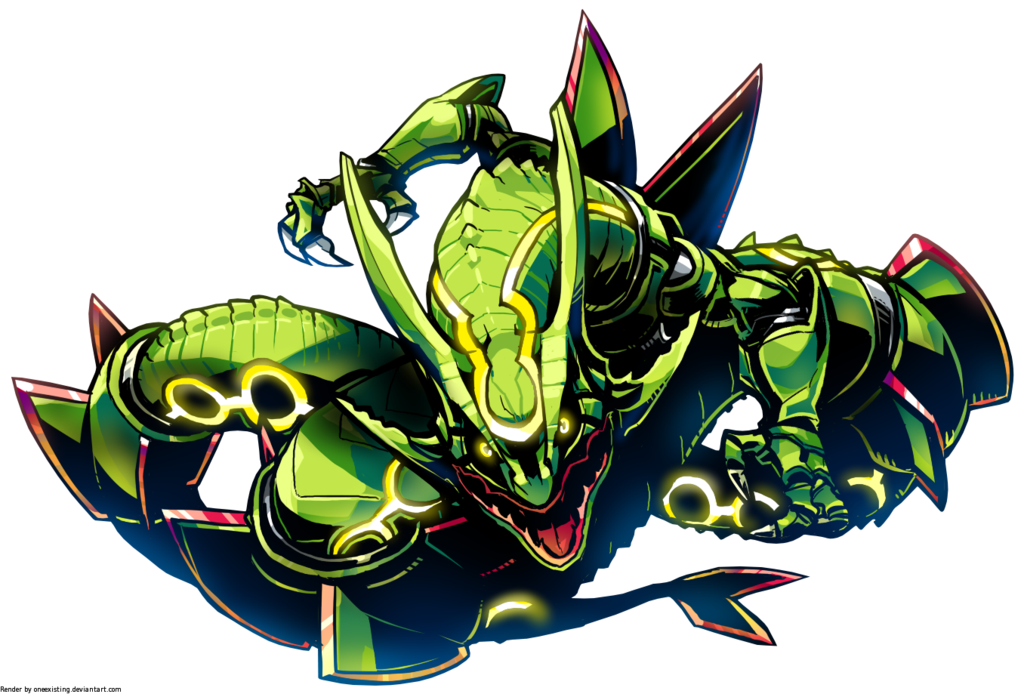 Pokemon Rayquaza Fanart Render By Oneexisting