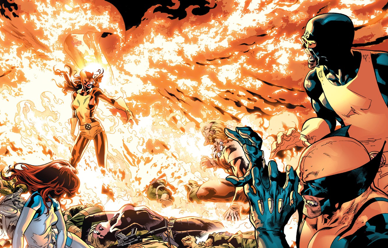 Wallpaper Battle Wolverine X Men Marvel Ics Cyclops Dark