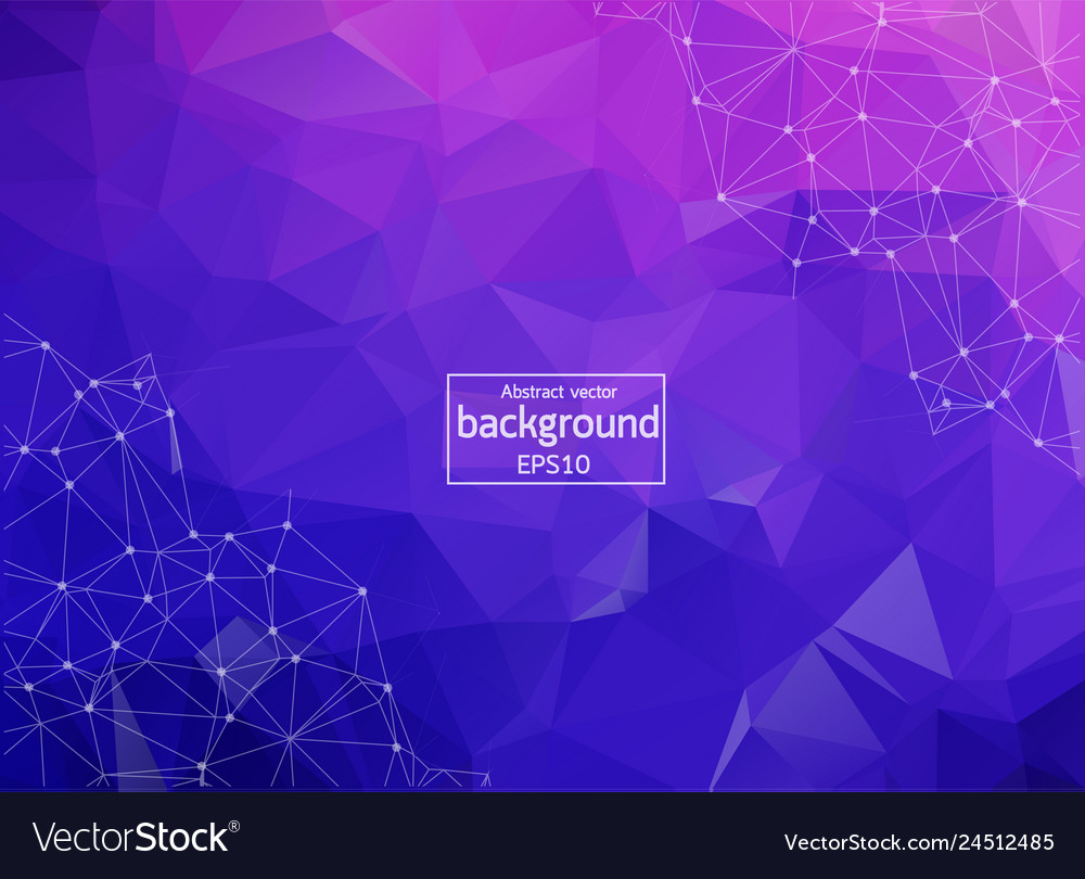 Abstract Low Poly Purple Technology Background Vector Image