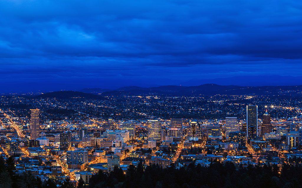 A Blue Evening In Portland Wallpaper By Jdphotopdx From