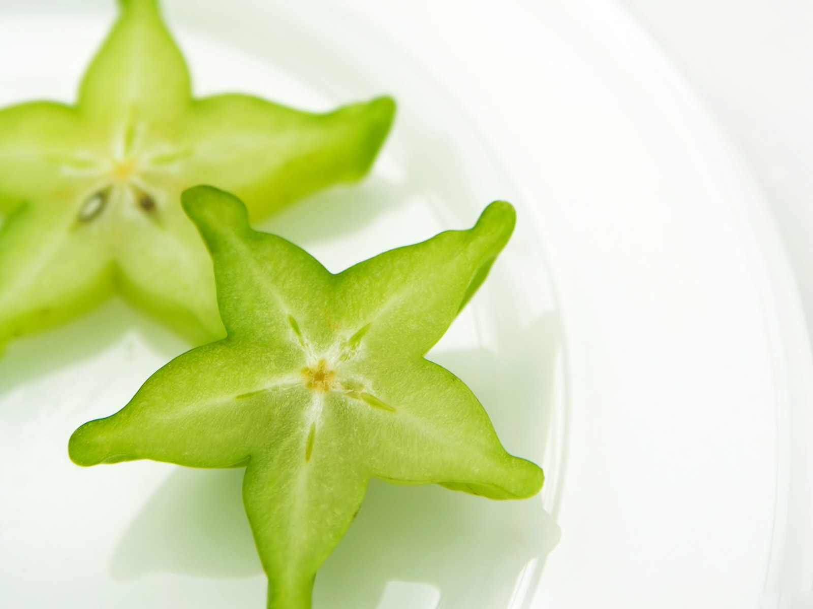 Yellow And Green Starfruit Colors Photo