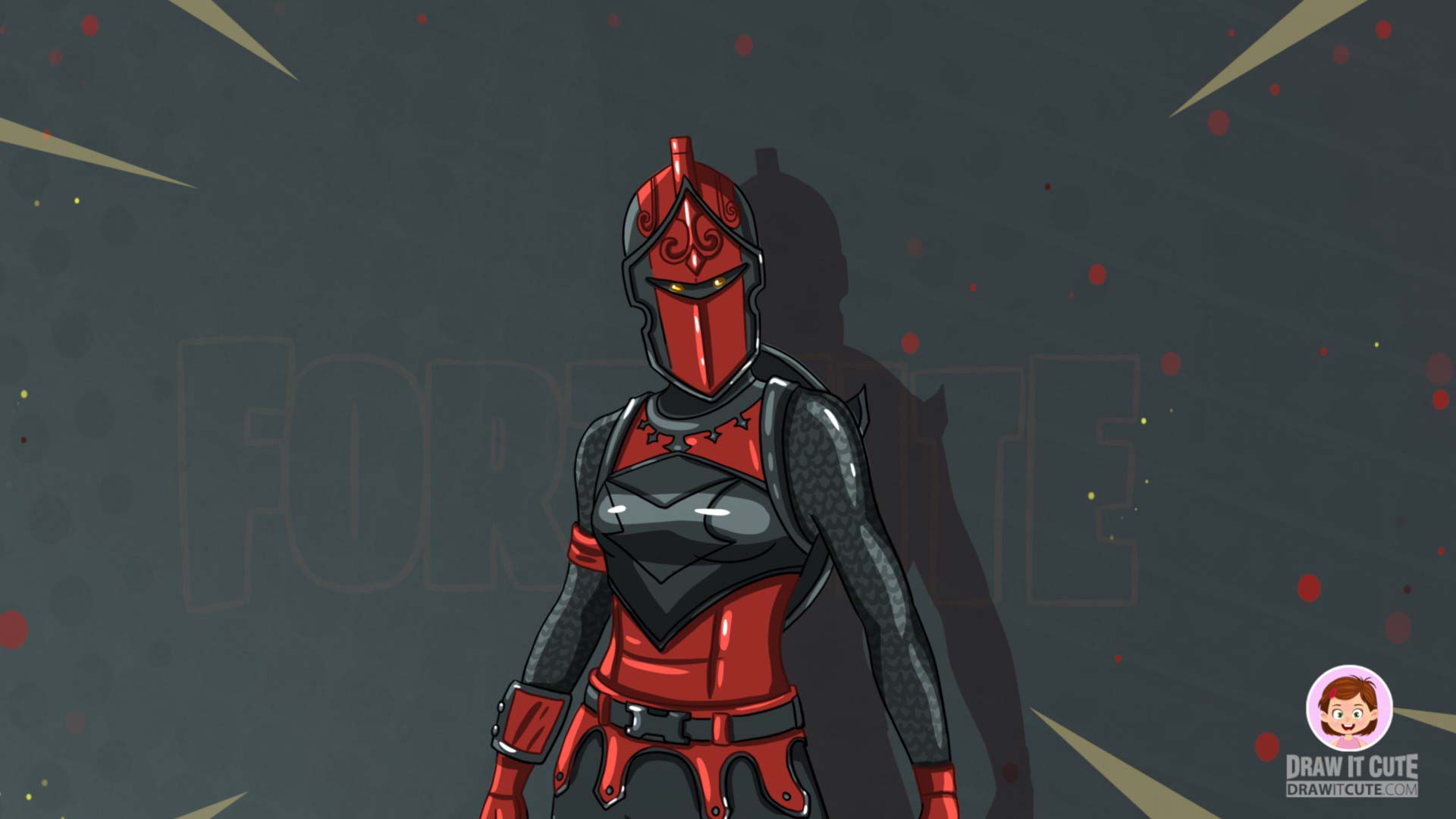 How To Draw Red Knight Fortnite Drawing Tutorial It Cute