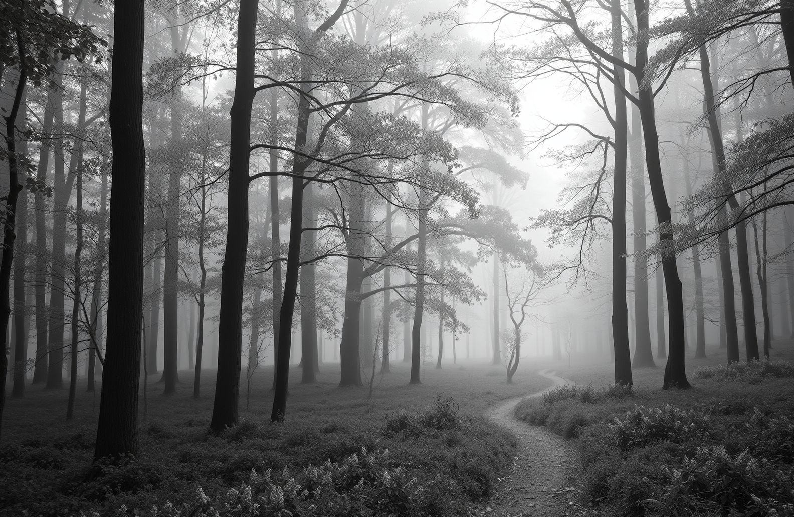Black And White Nature Wallpaper
