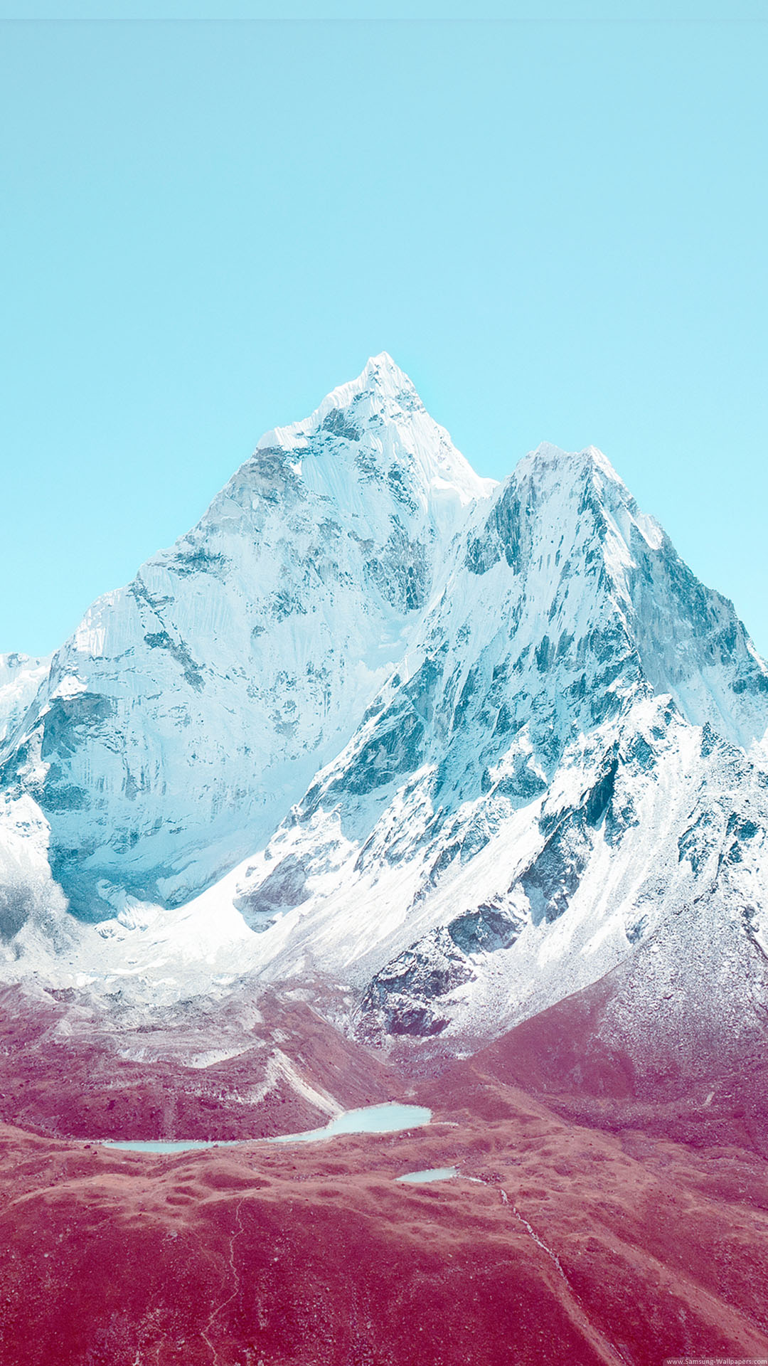 Apple Ios7 Stock Lock Screen Mountains Android Wallpaper