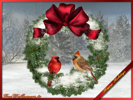 Pretty Christmas Wreath 3d And Cg Abstract Background