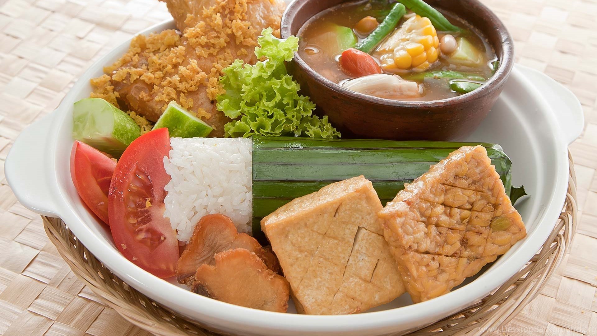 Nasi Timbel Indonesian Asian Food Wallpapers Im Desktop Background