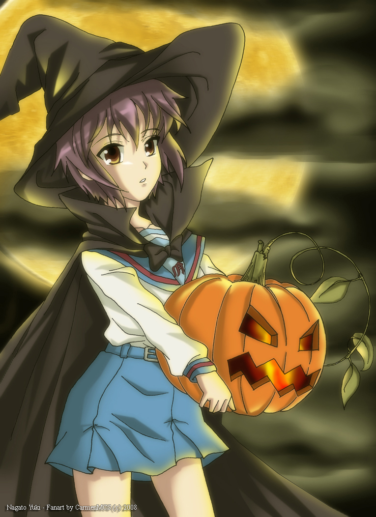 Anime Halloween Witch Wallpaper