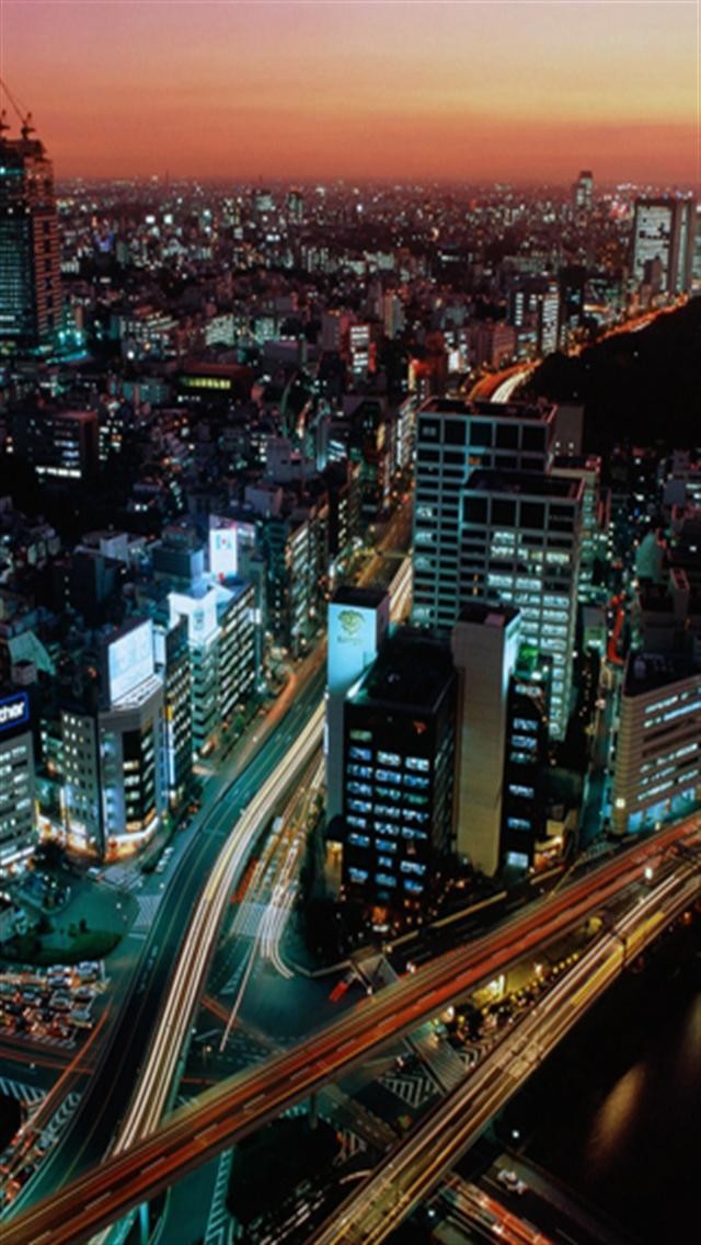Tokyo At Night iPhone Wallpaper S 3g